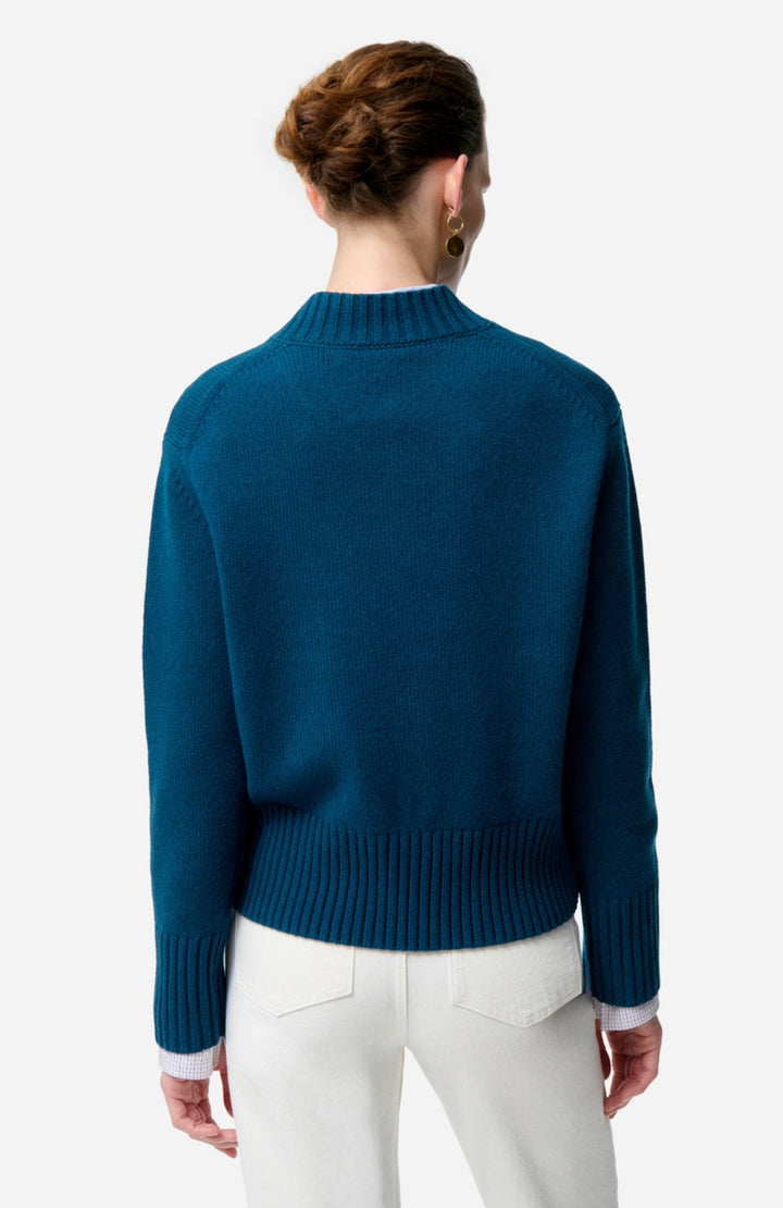 Genser | Fazio Sweater Wool & Yak - Bleu Canard