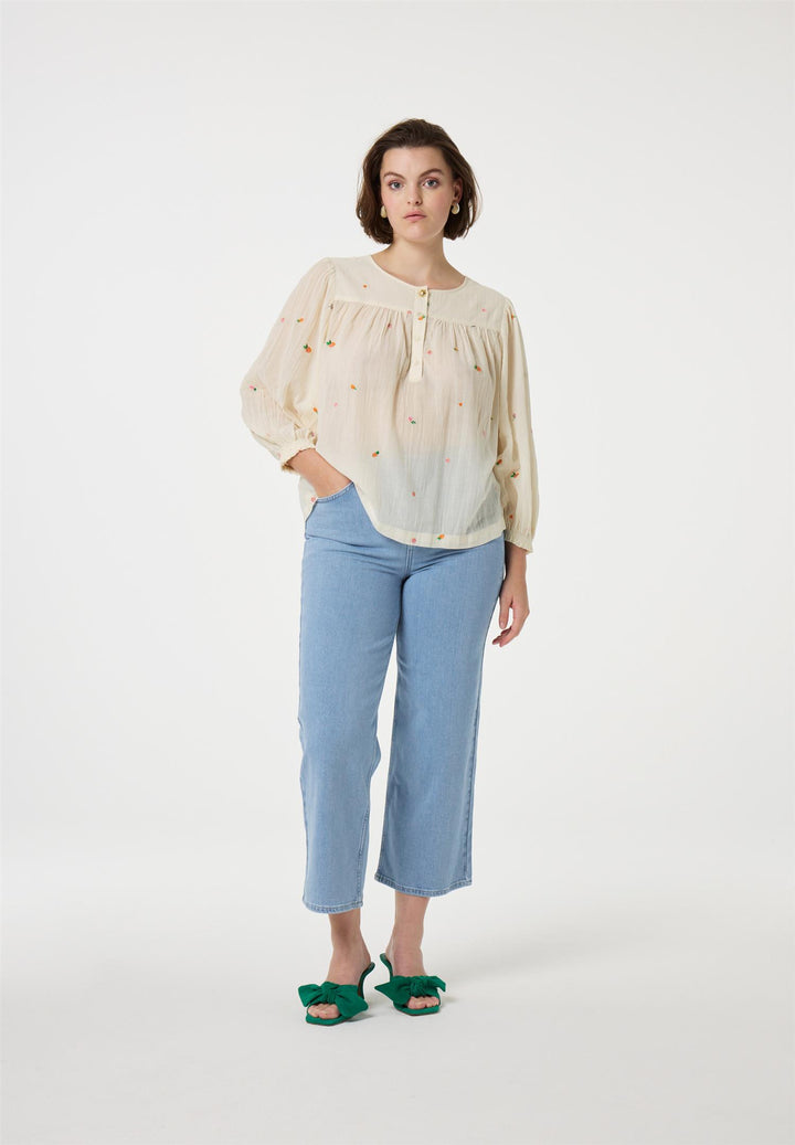 Bluse | Bindi Top - Cozy White