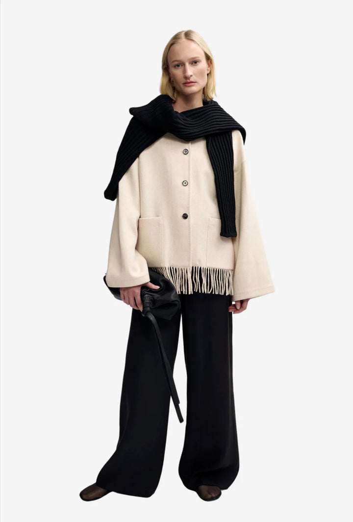 Jakke | Carla LambsWool Jacket - Cream