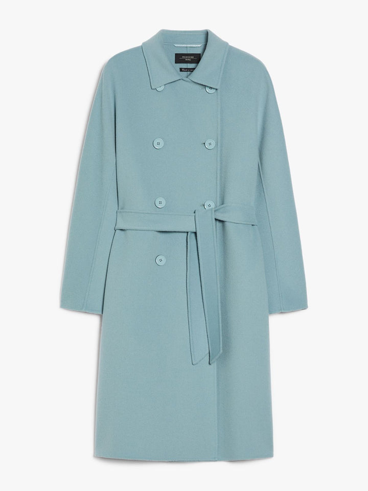 Kåpe | Avenue Double-breasted double-faced wool coat - Pastel Green