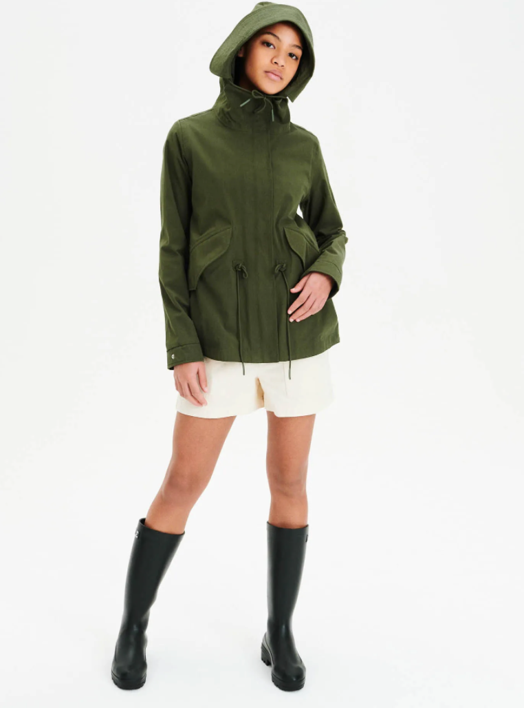 Ytterjakke | Short Fishtail Parka Green