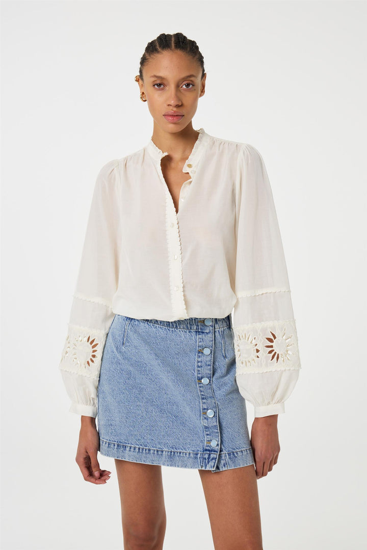 Bluse | Joplin Blouse - Cozy White