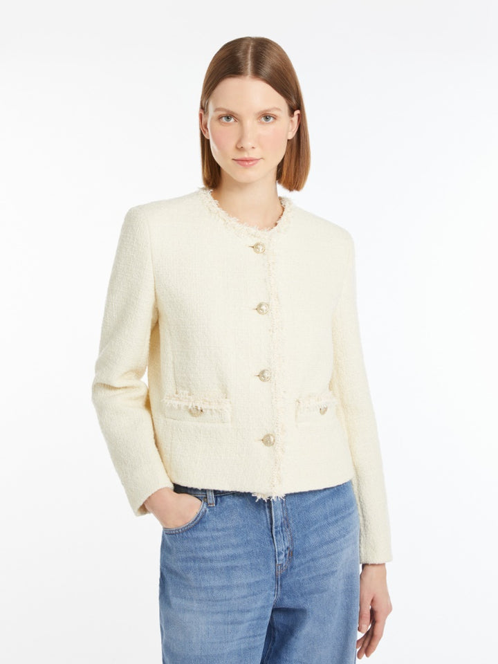 Jakke | Balia Wool-blend jacket - Ecru