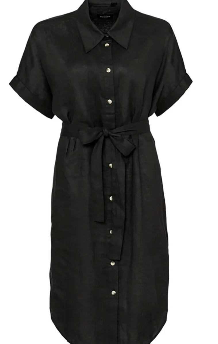 Kjole | Peppa Shirtdress - Ebony Black