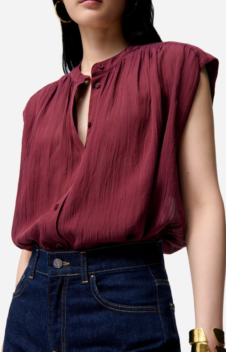 Bluse | Clio blouse - Bordeaux