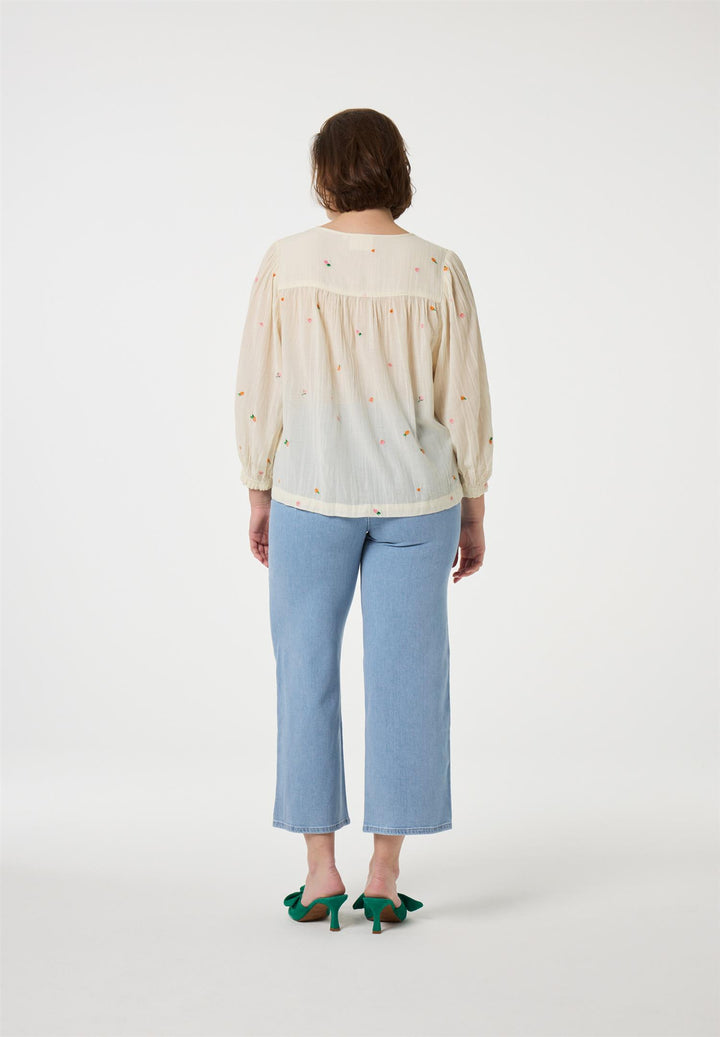 Bluse | Bindi Top - Cozy White