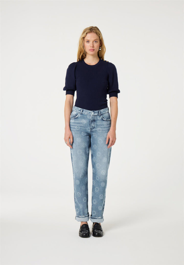 Genser | Lillian Short Sleeve Pullover - Black