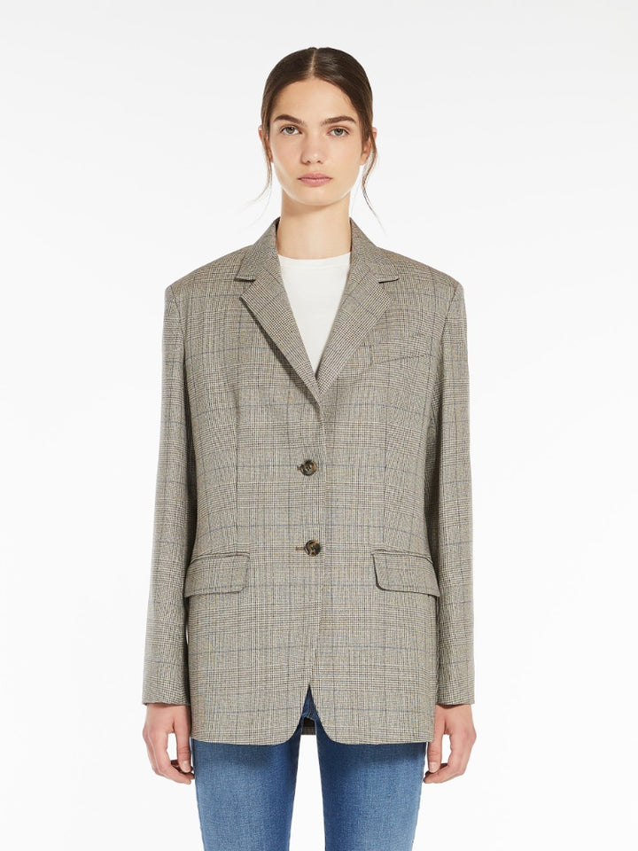 Blazer | Batavia wool single-breasted blazer - Buscuit