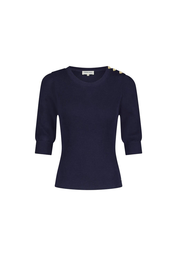 Genser | Lillian Short Sleeve Pullover - Black