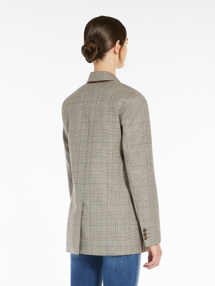 Blazer | Batavia wool single-breasted blazer - Buscuit