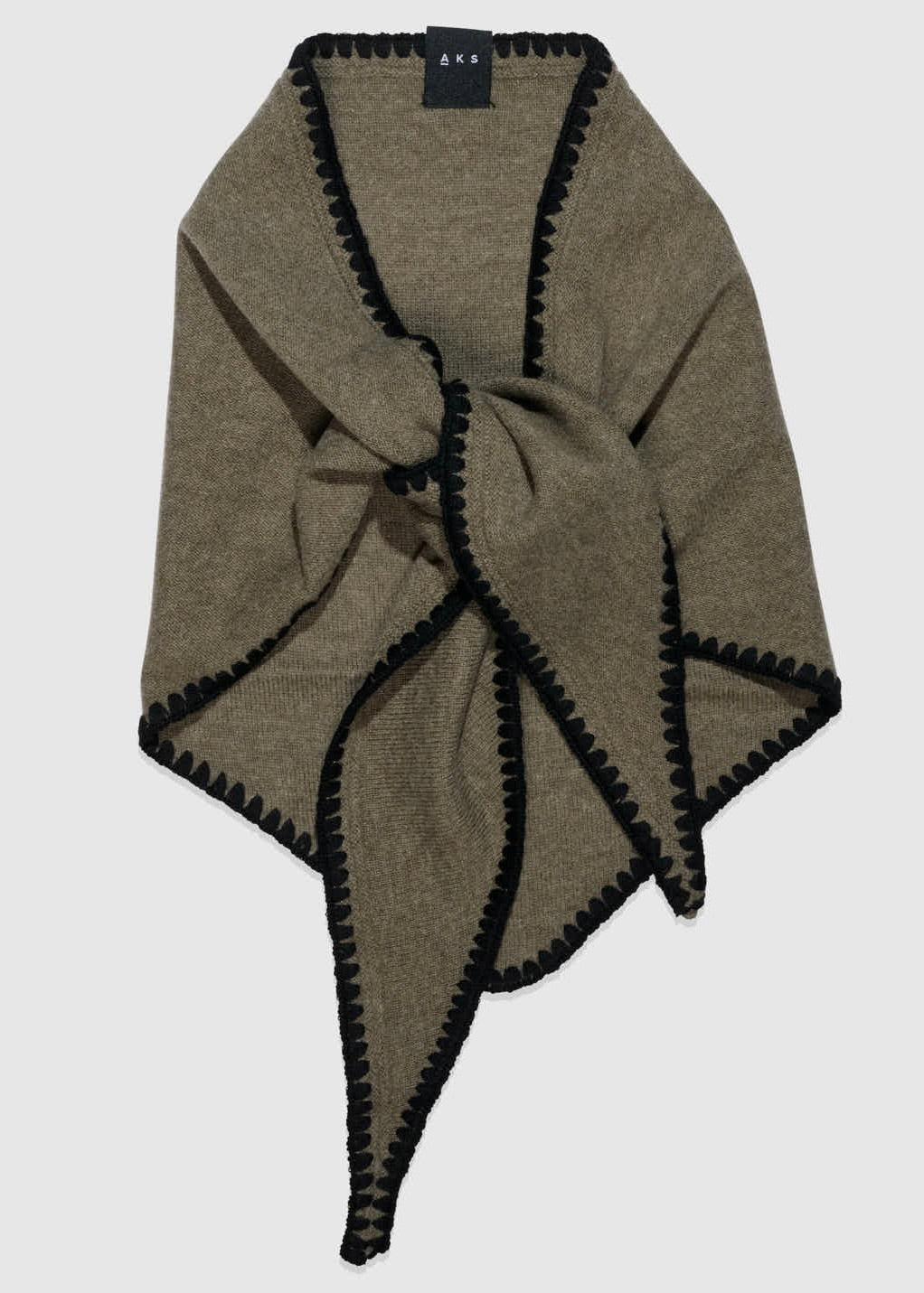 Skjerf | Mina Stitched Merino Scarf - Wood