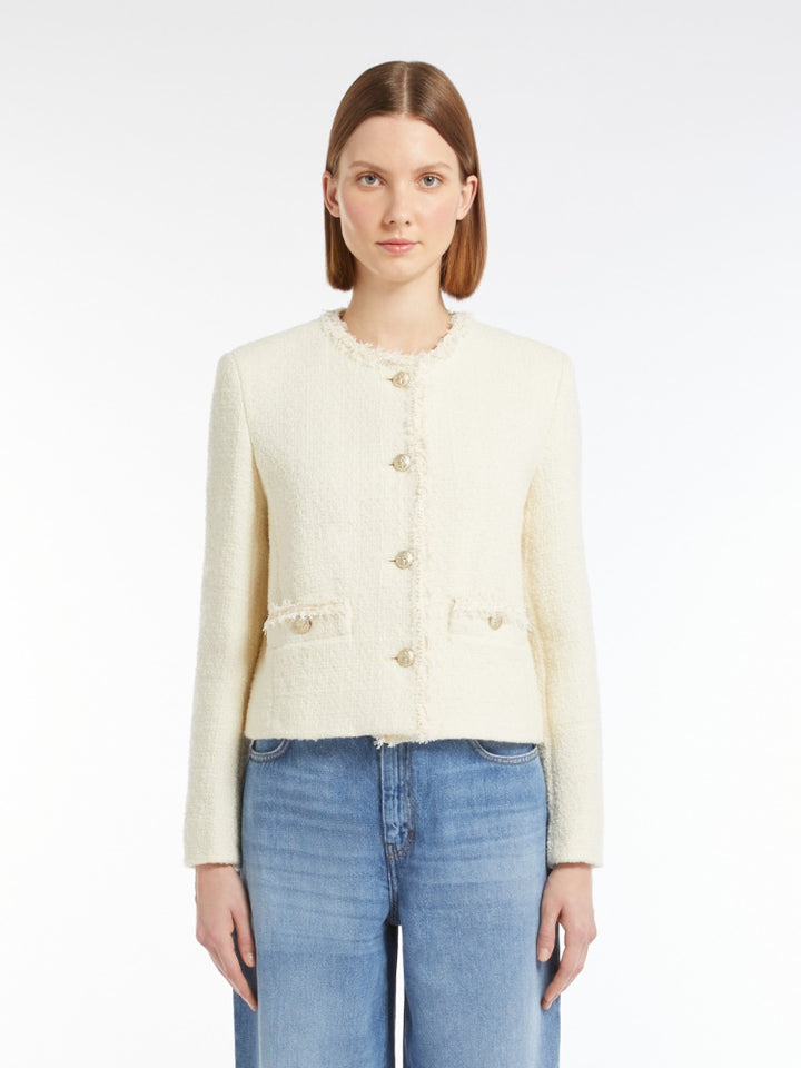 Jakke | Balia Wool-blend jacket - Ecru