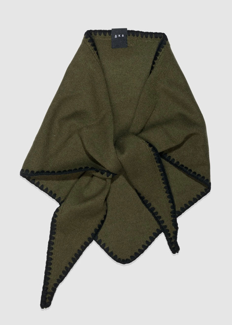 Skjerf | Mina Stitched Merino Scarf - Army