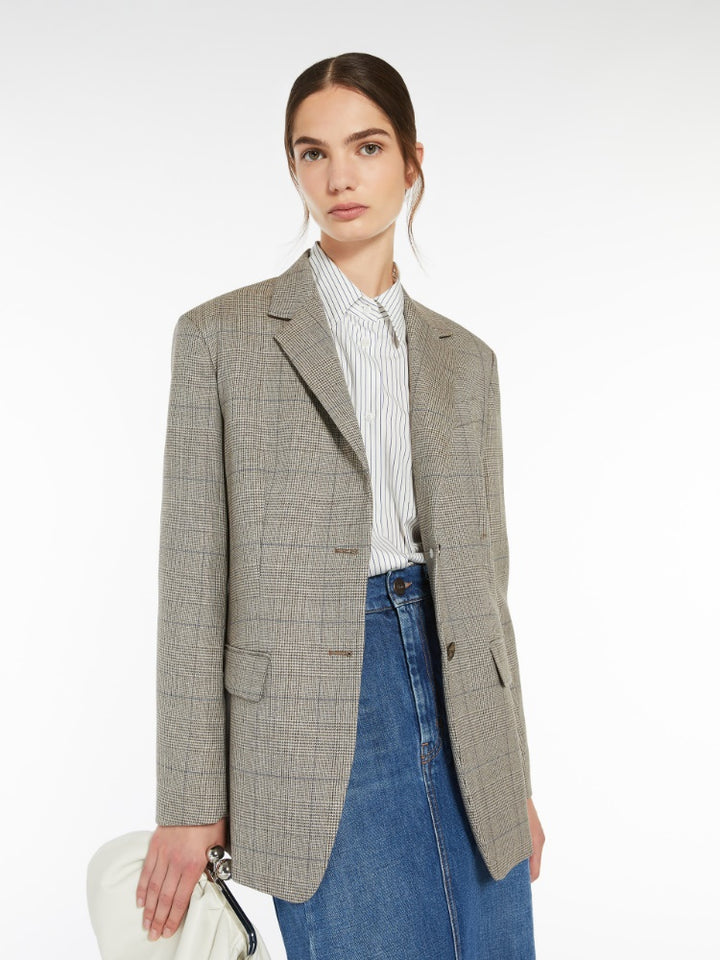 Blazer | Batavia wool single-breasted blazer - Buscuit