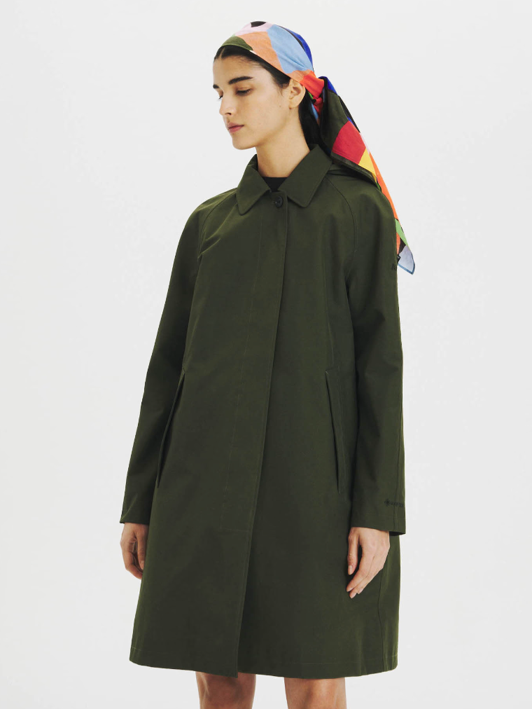 Regnjakke | Eco-designed Gore-Tex® long parka - Grønn