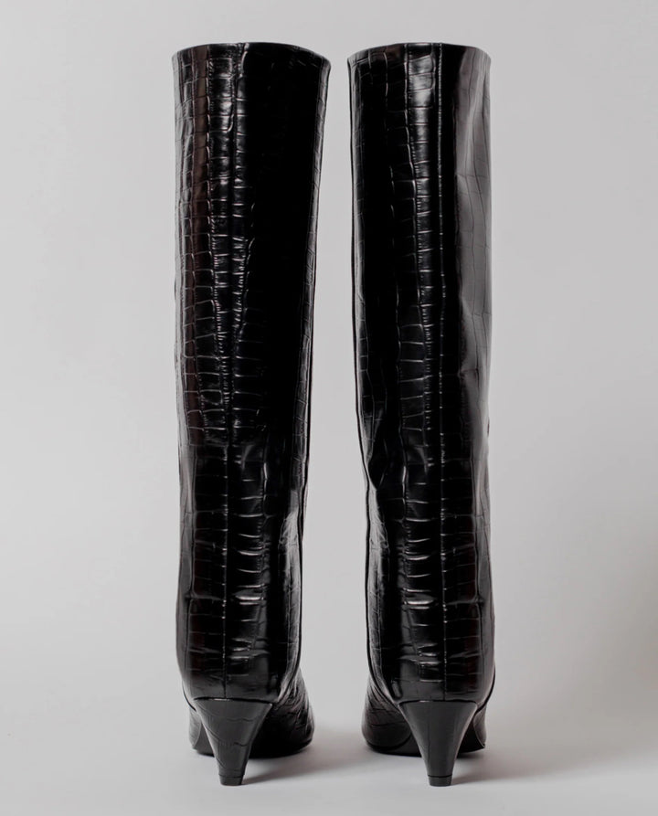 Støvletter | Vanessa Tall Boots Croc Black