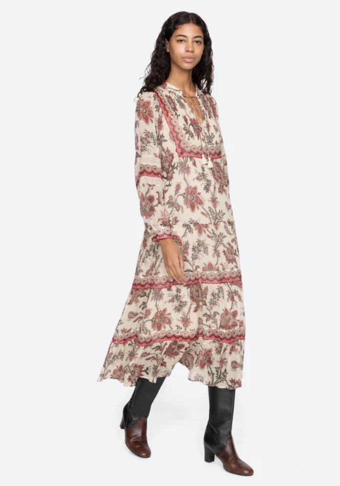 Kjole | Cassandra print dress long