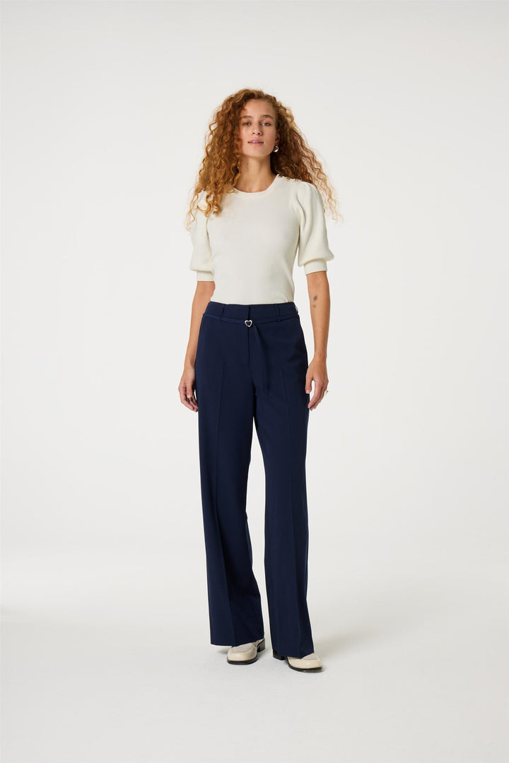 Genser | Lillian Short Sleeve Pullover - Cosy White