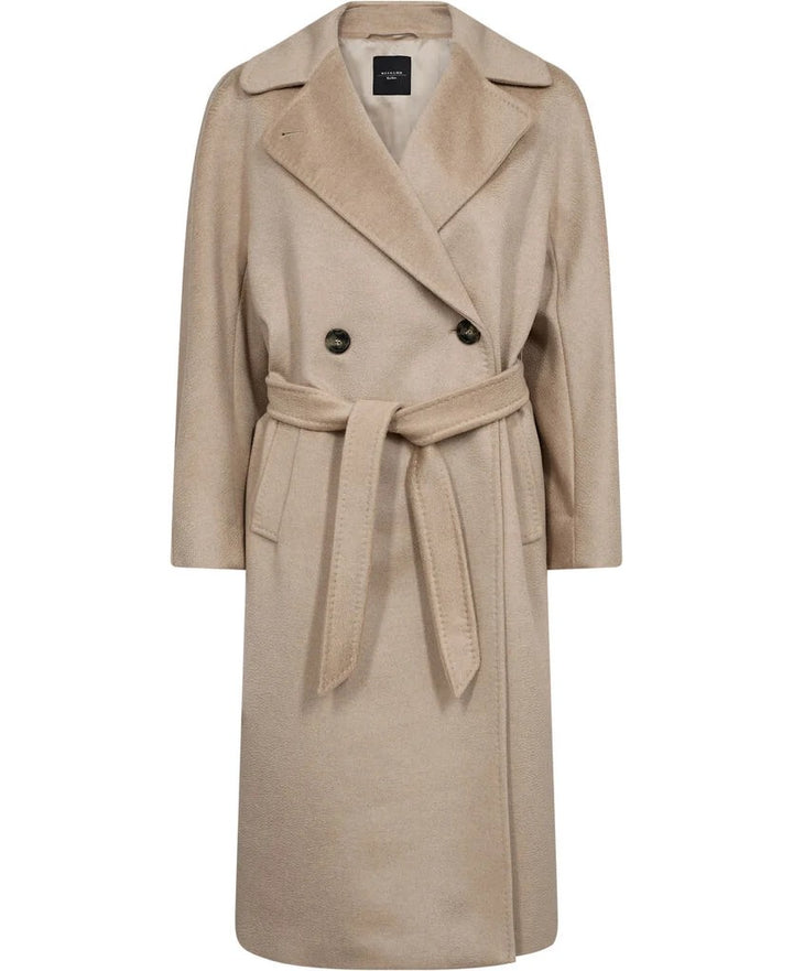 Kåpe | Resina Belted Wool Coat - Beige