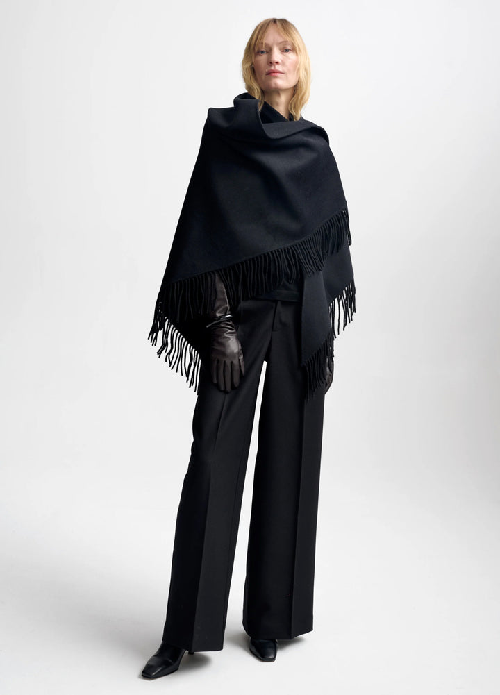 Sjal | Alba Wool Scarf - Black