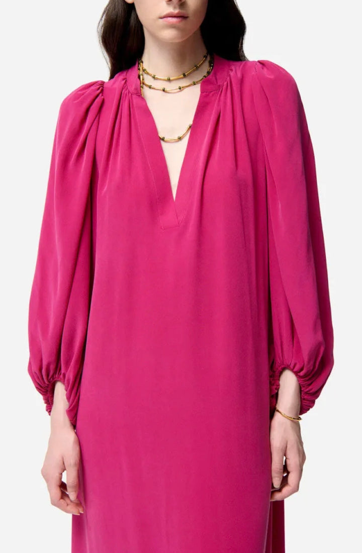 Kjole | Canessa Silk Dress - Grenat