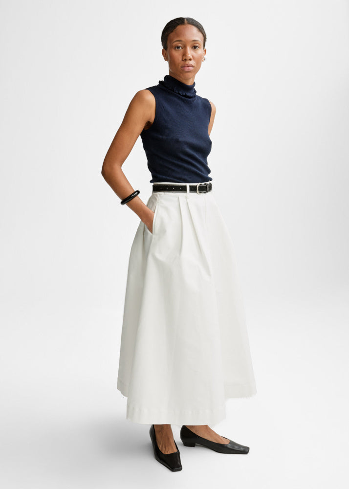 Skjørt | Anna Cotton Skirt - White