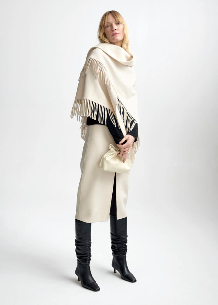 Sjal | Alba Wool Scarf - Eggshell