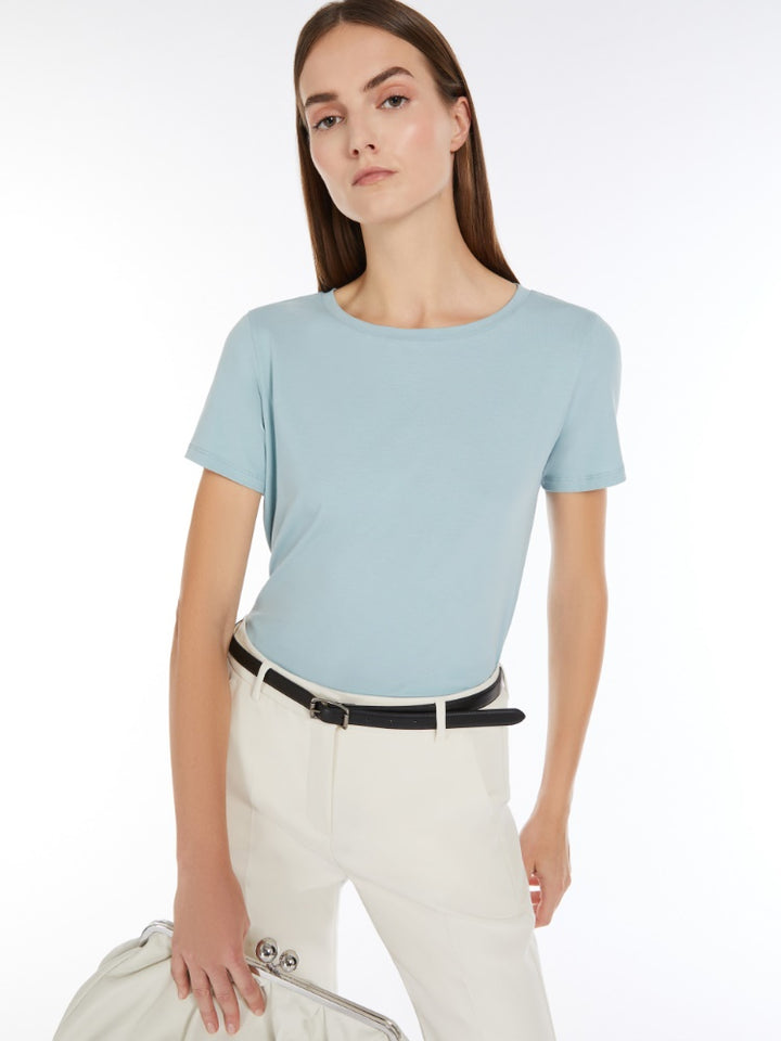 T-Shirt | Stretch organic cotton T-shirt - Pastel Green