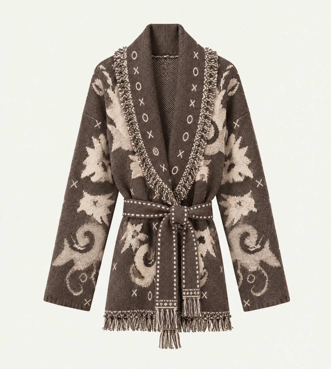 Cardigan | Frill Kiel Cardigan - Chocolate