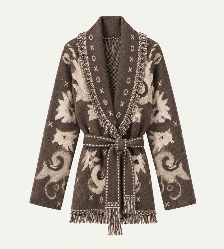 Cardigan | Frill Kiel Cardigan - Chocolate