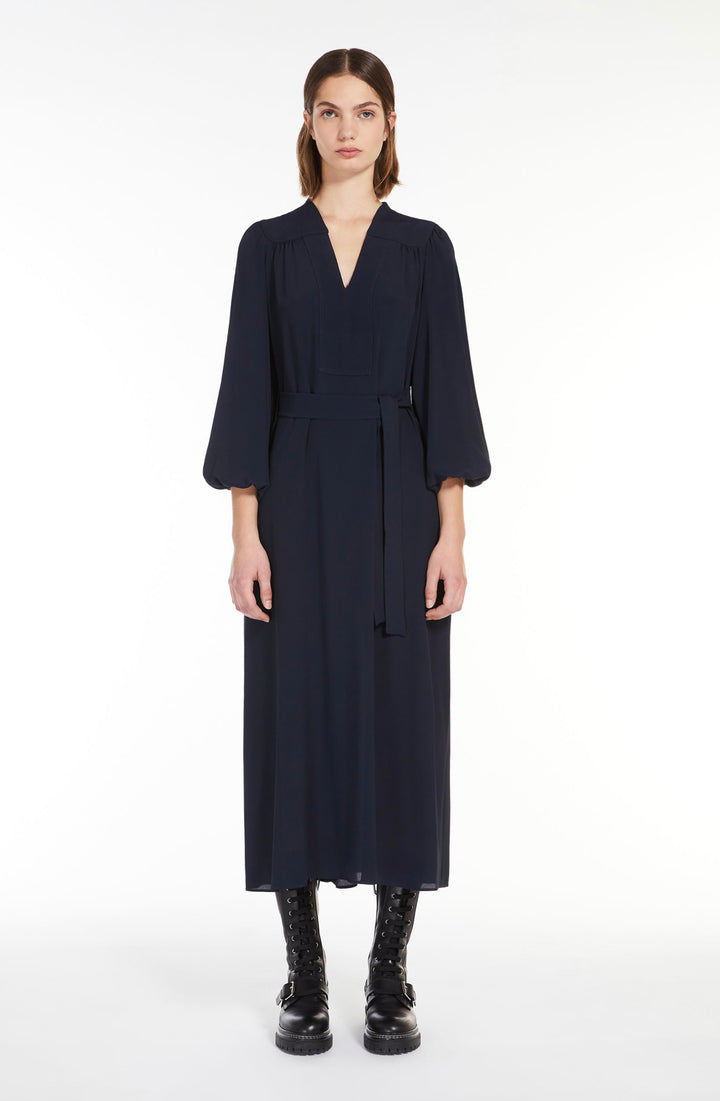 Kjole | Elisir Silk Blend Midi Dress Navy