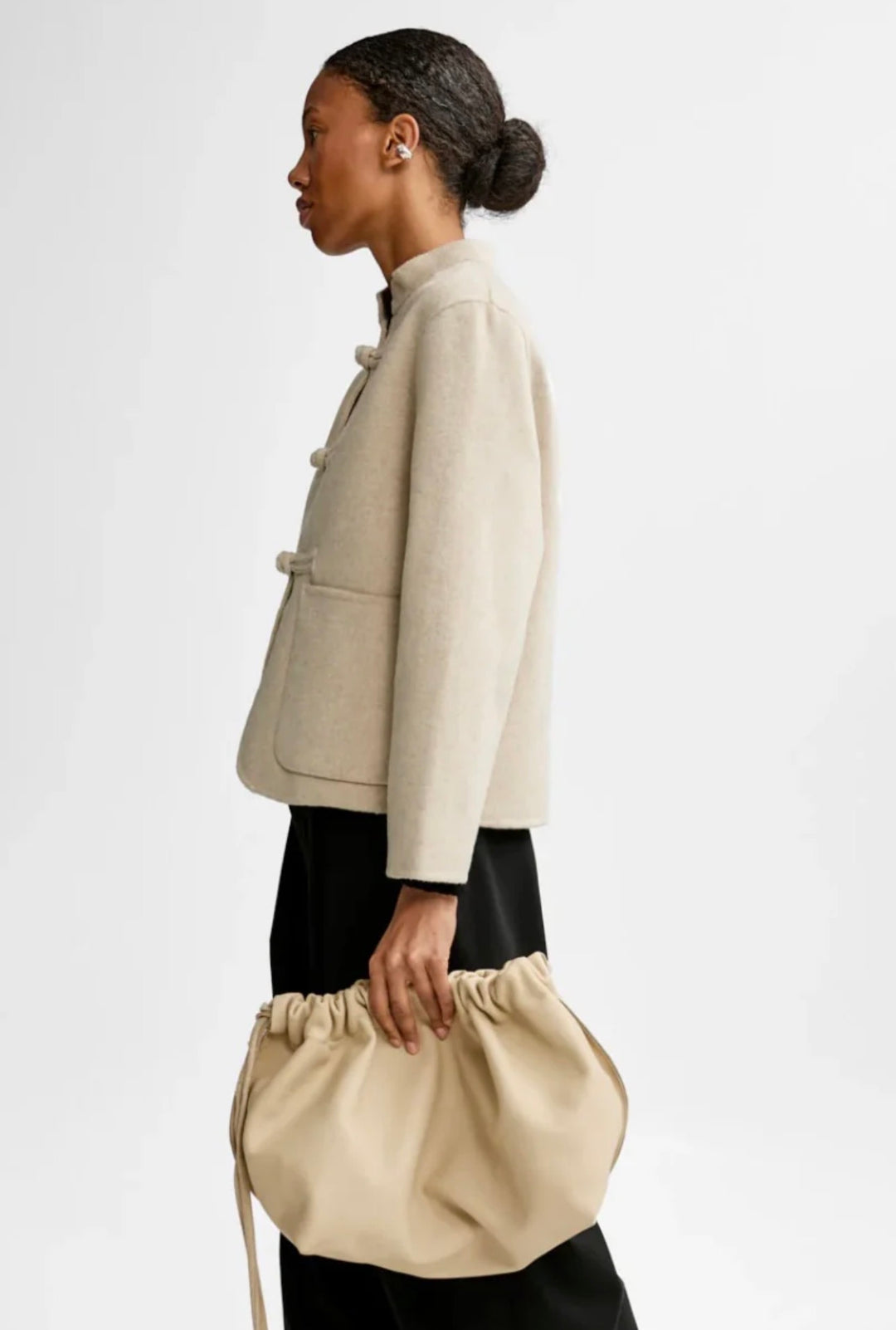 Jakke | Phoebe Wool Jacket - Wheat