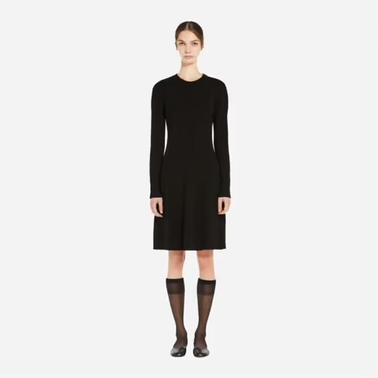 Strikkekjole | Uscio Dress- Black
