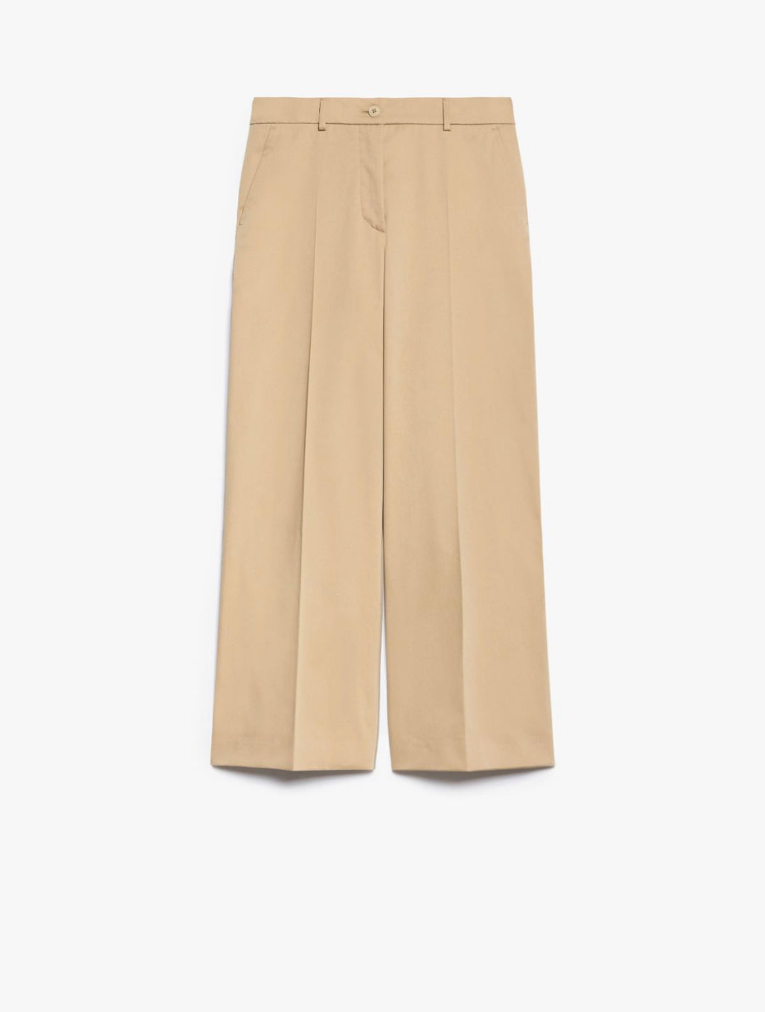 Bukse | Urinal Croppped Satin Trousers Beige