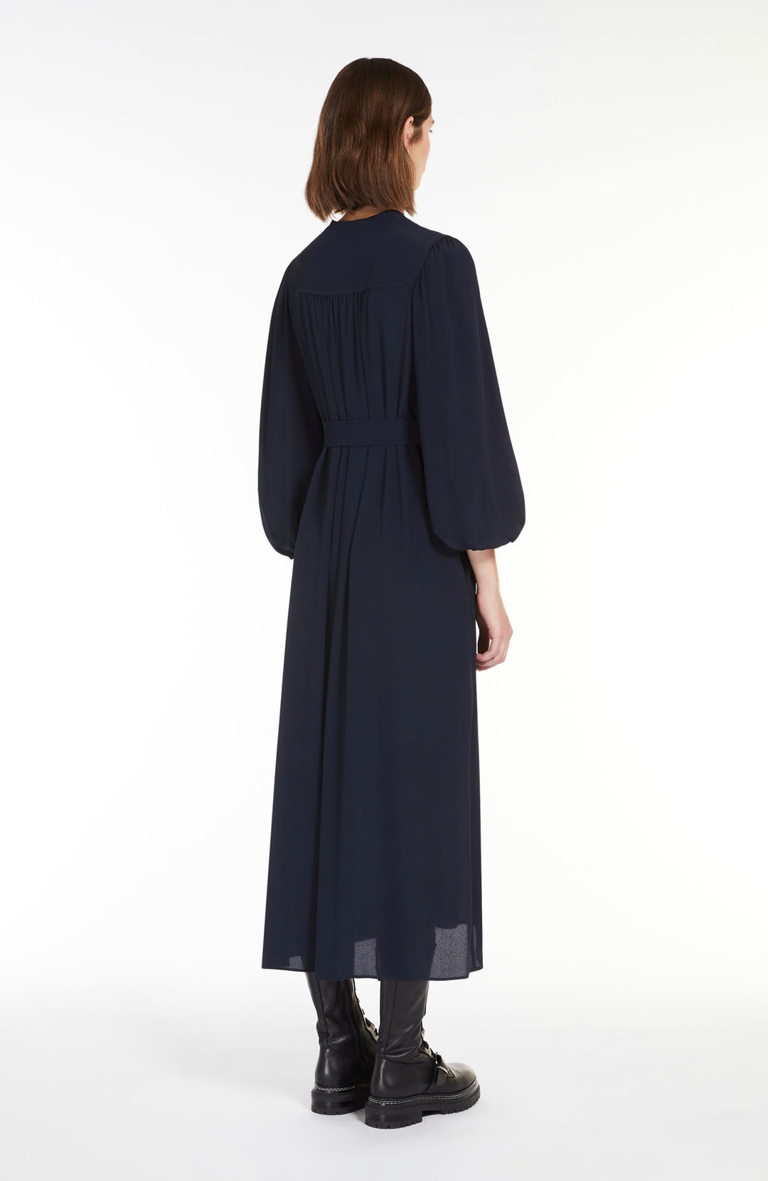 Kjole | Elisir Silk Blend Midi Dress Navy