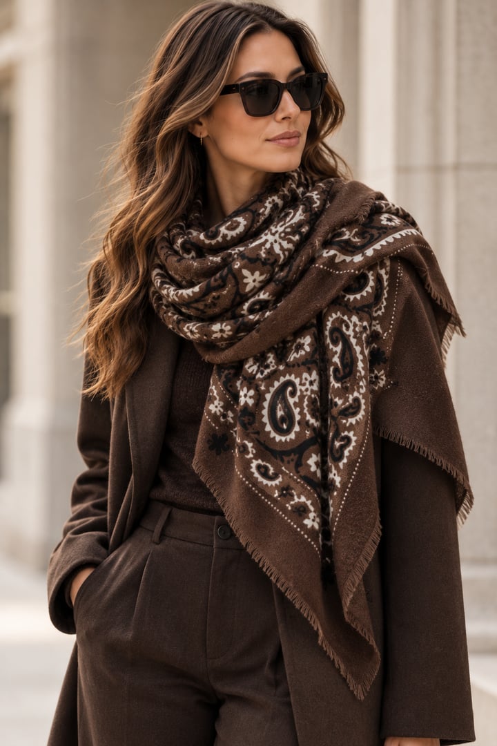 Skjerf | El Paso - Dark Brown