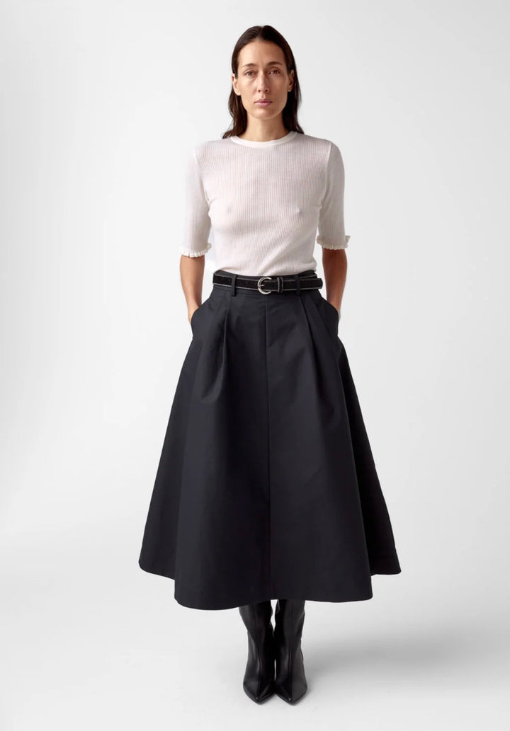 Skjørt | Anna Cotton Skirt - Black