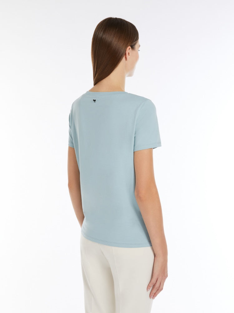 T-Shirt | Stretch organic cotton T-shirt - Pastel Green