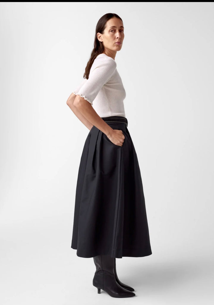 Skjørt | Anna Cotton Skirt - Black