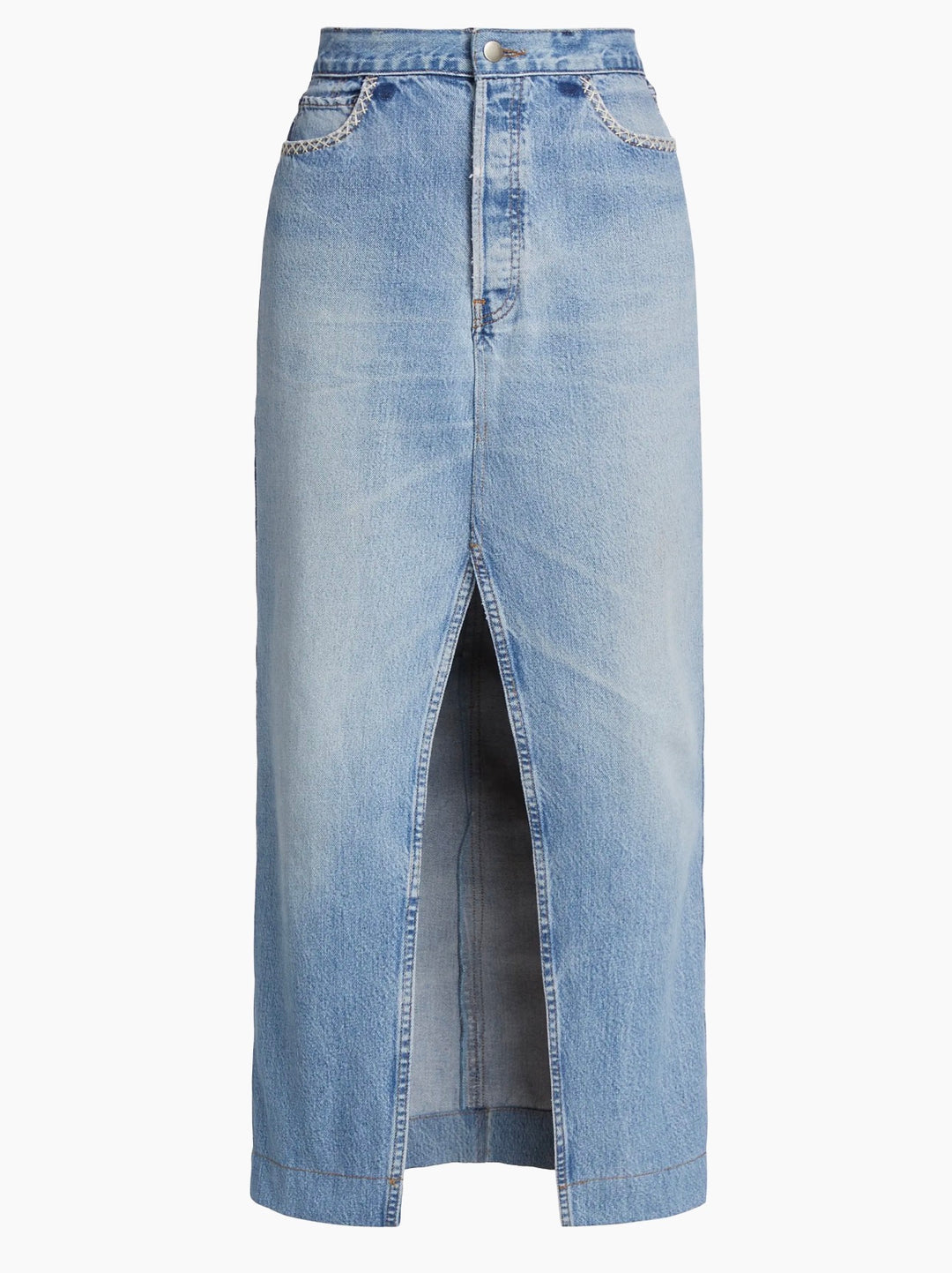 denim maxi skjørt med split