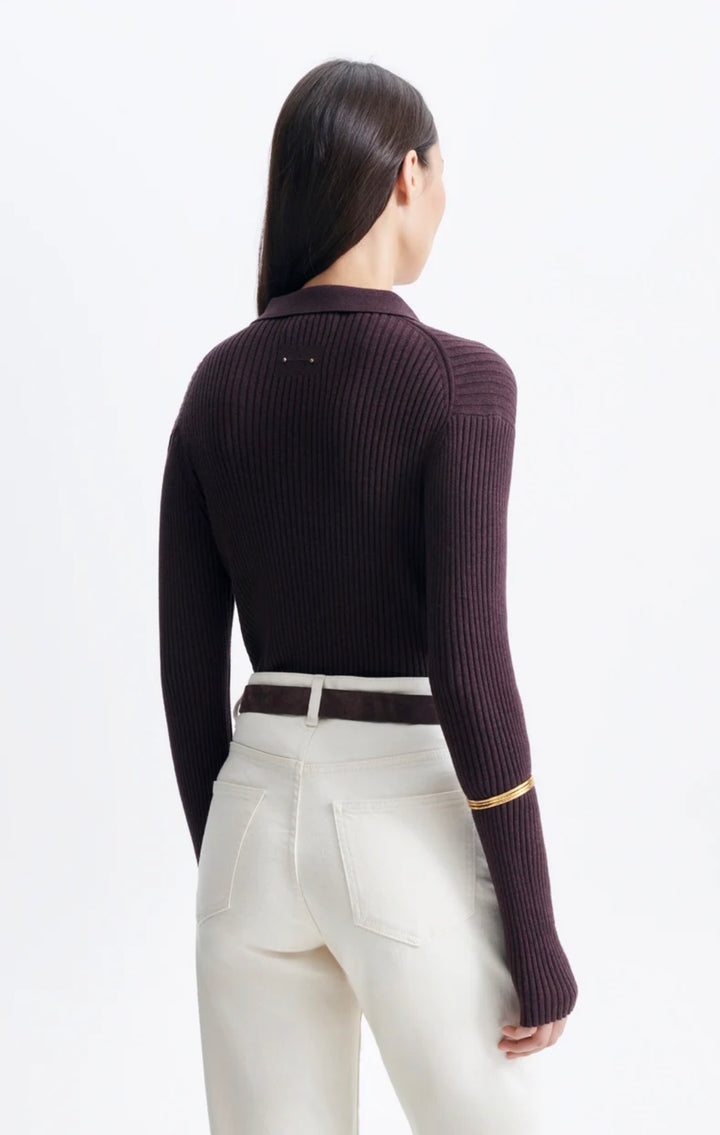 Genser | Hoche Knit Polo - Chocolate