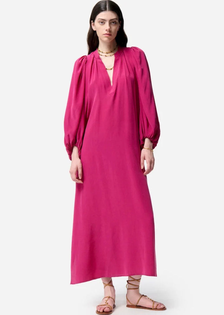 Kjole | Canessa Silk Dress - Grenat