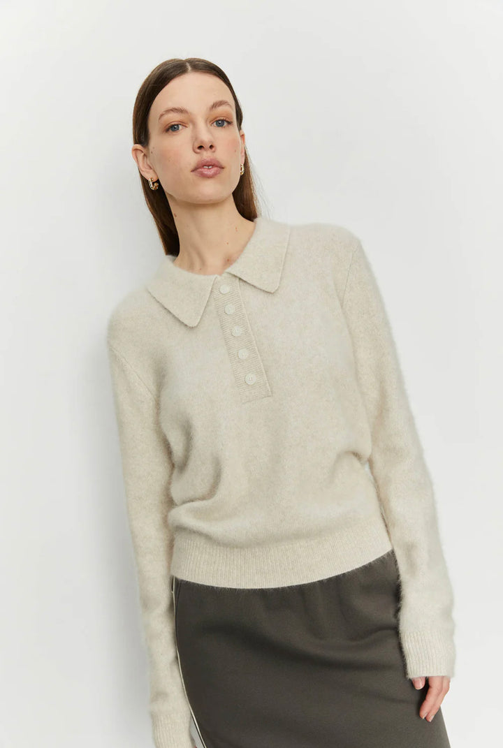 Genser | Polo m/krage - Off-White