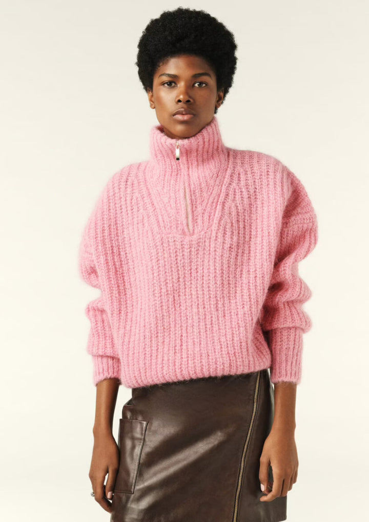 Genser | Half Zip Jumper Beltane Pink