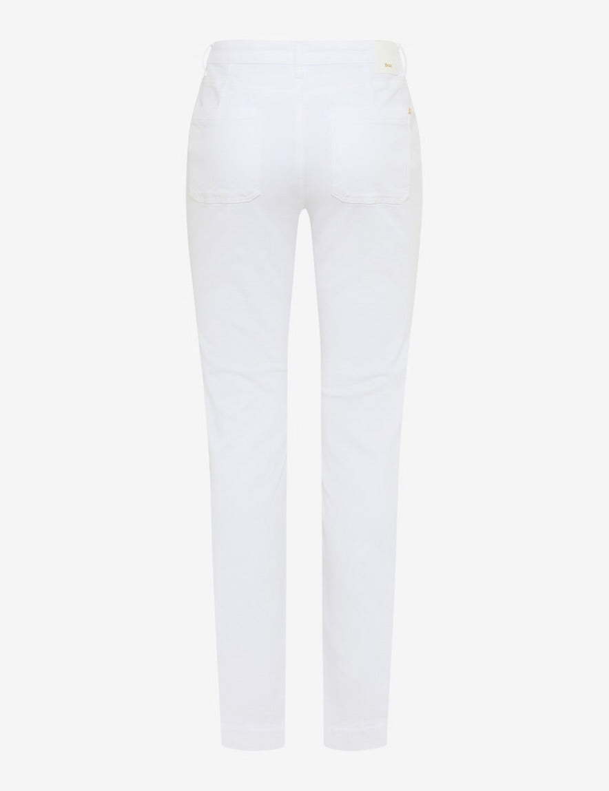 Jeans | Mary Braided Patch Pockets - White
