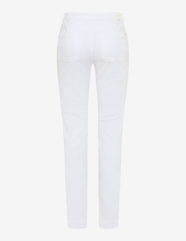 Jeans | Mary Braided Patch Pockets - White