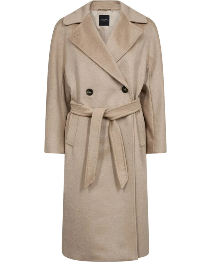 Kåpe | Resina Belted Wool Coat - Beige
