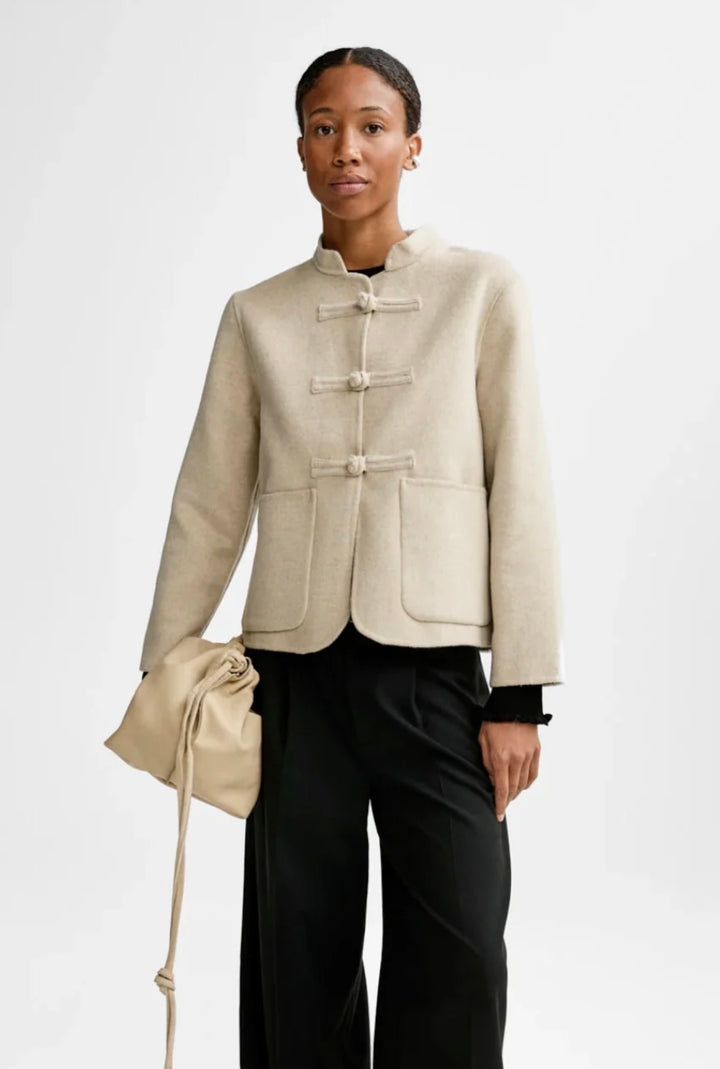 Jakke | Phoebe Wool Jacket - Wheat
