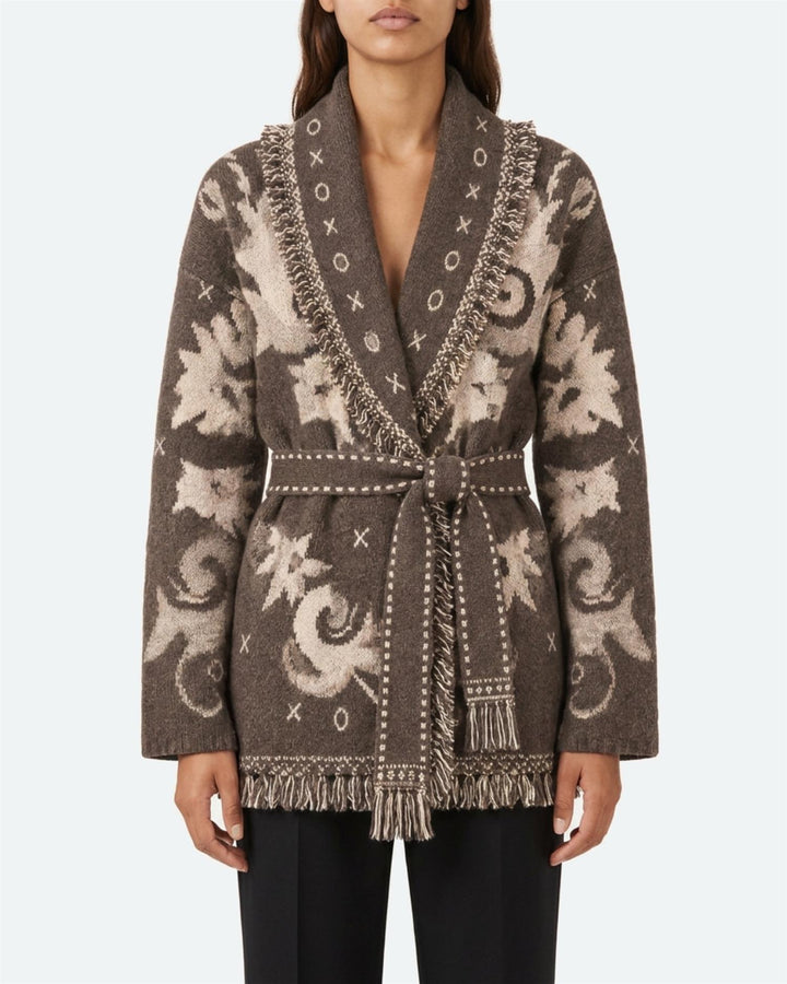 Cardigan | Frill Kiel Cardigan - Chocolate