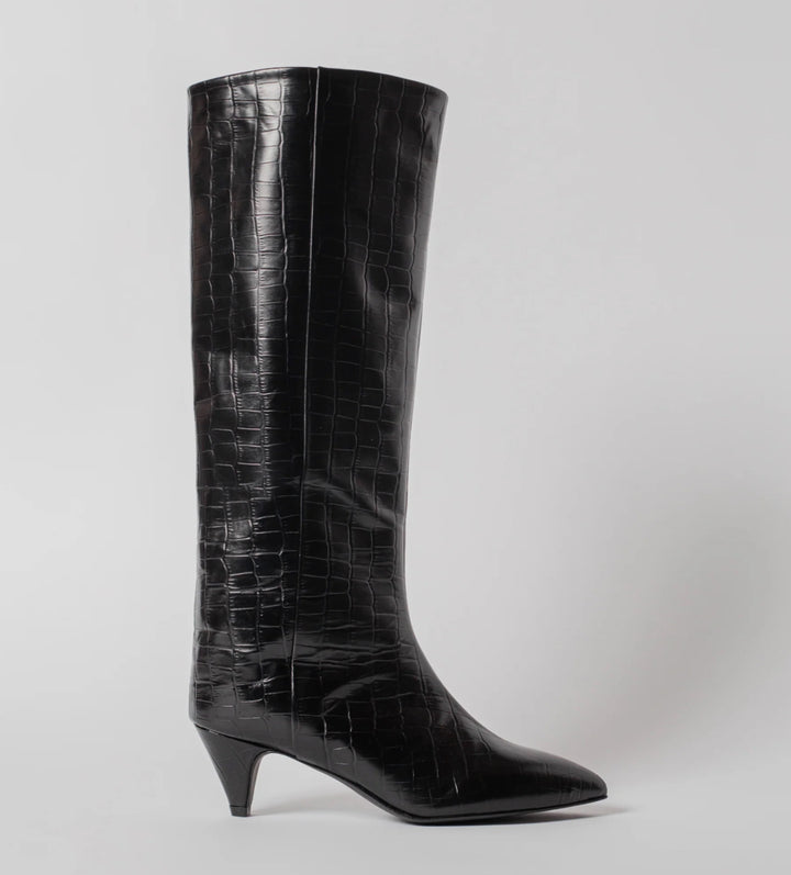 Støvletter | Vanessa Tall Boots Croc Black